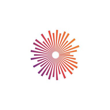 ses dalgası ilüstrasyon logo vektör şablonu