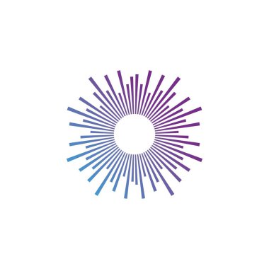 ses dalgası ilüstrasyon logo vektör şablonu