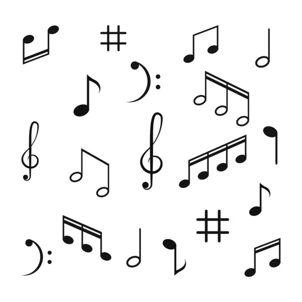 Music Note Icon Vector — Stock Vector