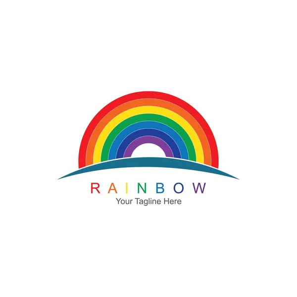 Rainbow Ikon Logotyp Vektor Mall Illustration Design — Stock vektor