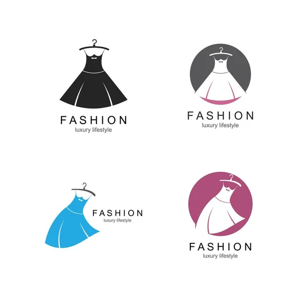 Tienda Ropa Logotipo Moda Vector Icono Plantilla — Vector de stock