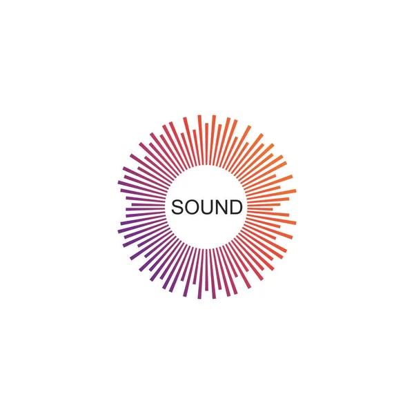 Sound Wave Ilustration Logo Vector Icon Template — Stock Vector