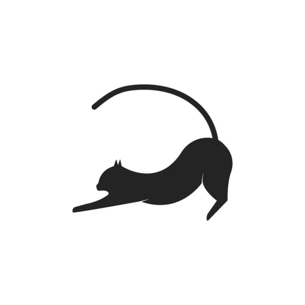 Design Ilustração Modelo Vetor Logotipo Ícone Gato — Vetor de Stock