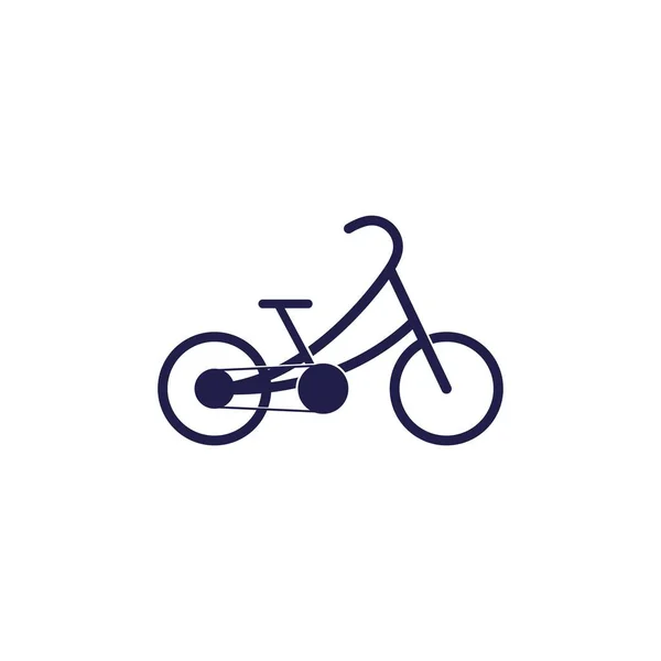 Bicycle Bike Icon Vector Cycling Concept Sign Bicycle Path Isolated — Stock Vector