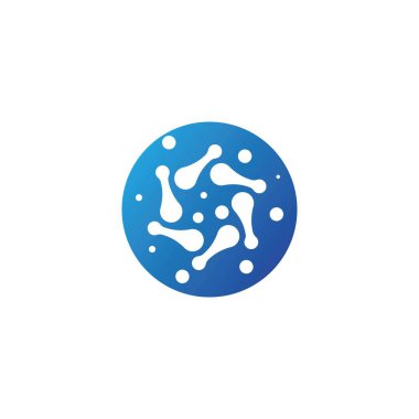 Molekül logo şablon vektör simgesi