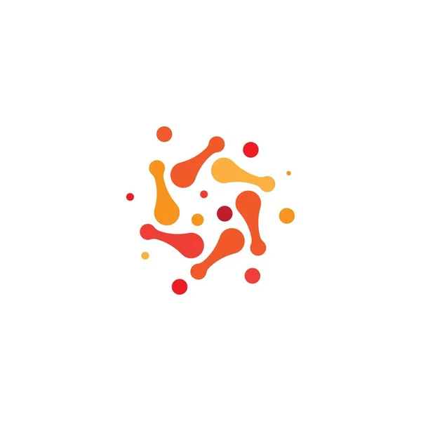Molekül Logo Şablon Vektör Simgesi — Stok Vektör