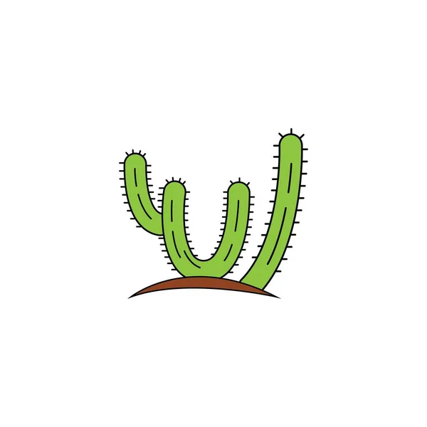 Icono Cactus Logo Plantilla Vector Ilustración — Archivo Imágenes Vectoriales