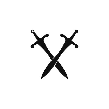 Kalkan Kılıç Koruyucu Logo Şablonu