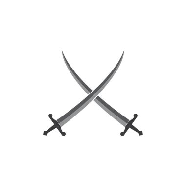 Kalkan Kılıç Koruyucu Logo Şablonu