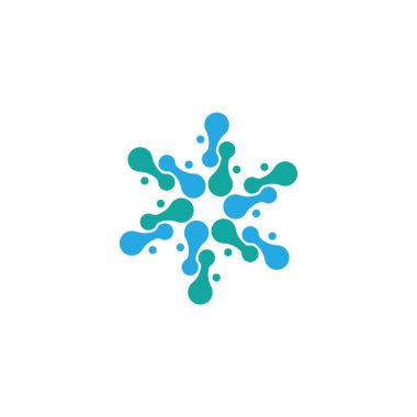 Molekül logo şablon vektör simgesi