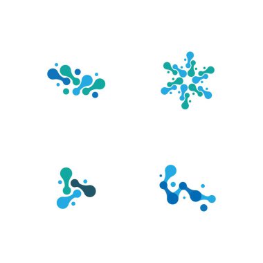 Molekül logo şablon vektör simgesi