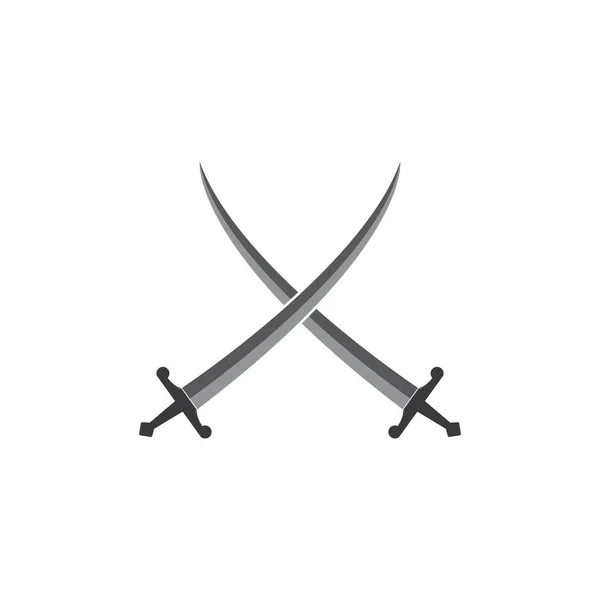 Shield Sword Guardian Logo Sjabloon — Stockvector