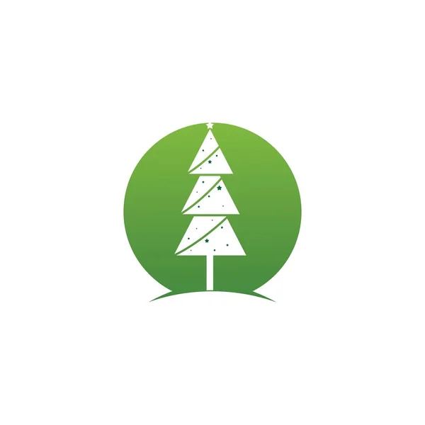 Weihnachtsbaum Logo Illustration Vektor Design — Stockvektor