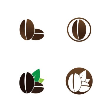kahve çekirdekleri vektör resimleme tasarımı şablonu