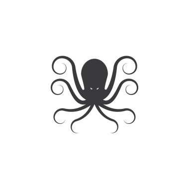 Ahtapot logo ilüstrasyon vektörü