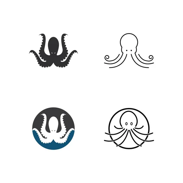 章鱼标志洗涤剂病媒 — 图库矢量图片
