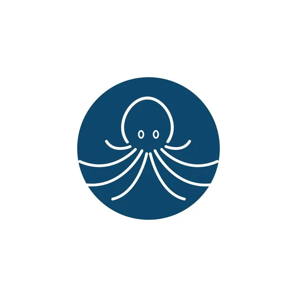 Oktopus Logo Abbildungsvektor — Stockvektor