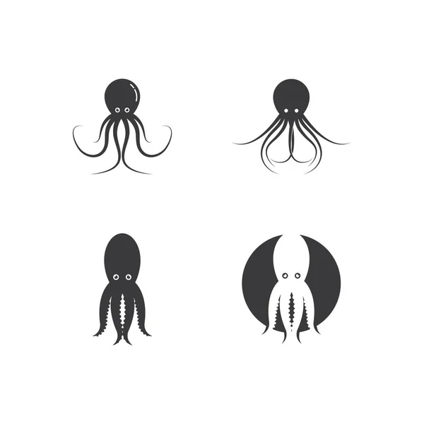 Oktopus Logo Abbildung Vektorvorlage — Stockvektor