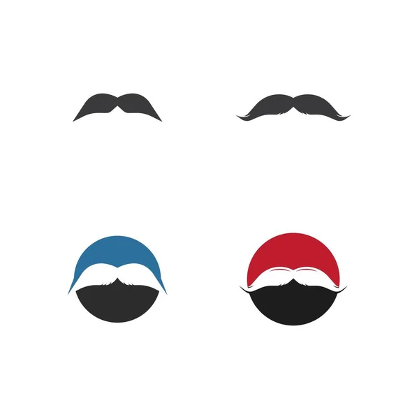 Mustache Icono Vector Ilustración Plantilla — Archivo Imágenes Vectoriales