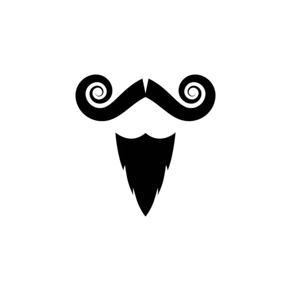 Mustache Icono Vector Ilustración Plantilla — Archivo Imágenes Vectoriales