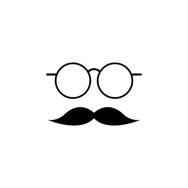 Mustache Icono Vector Ilustración Plantilla — Archivo Imágenes Vectoriales