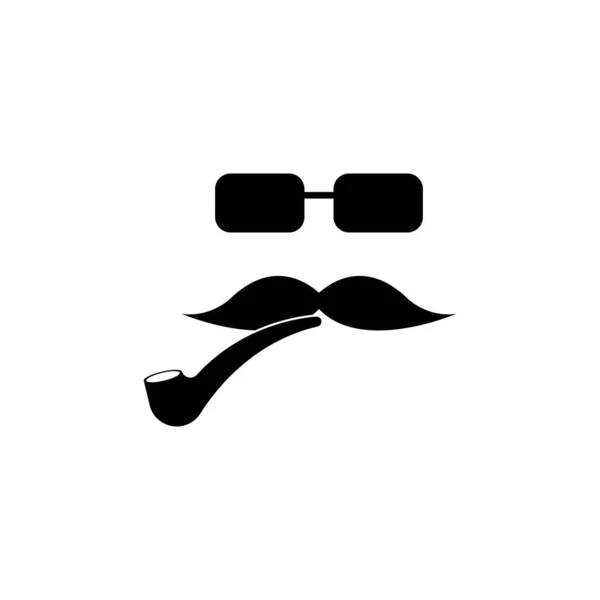 Modèle Ilustration Vectorielle Icône Moustache — Image vectorielle