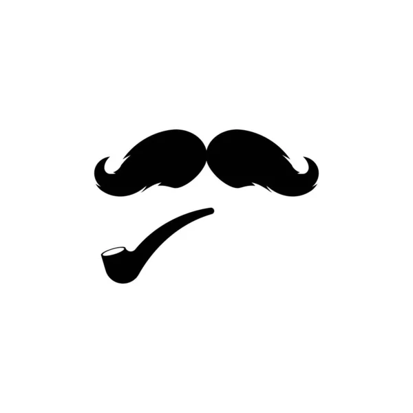 Mustache Icon Vector Ilustration Template — Stock Vector