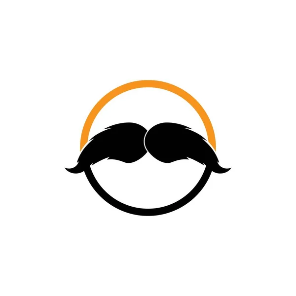 Mustache Icon Vector Ilustration Template — Stock Vector