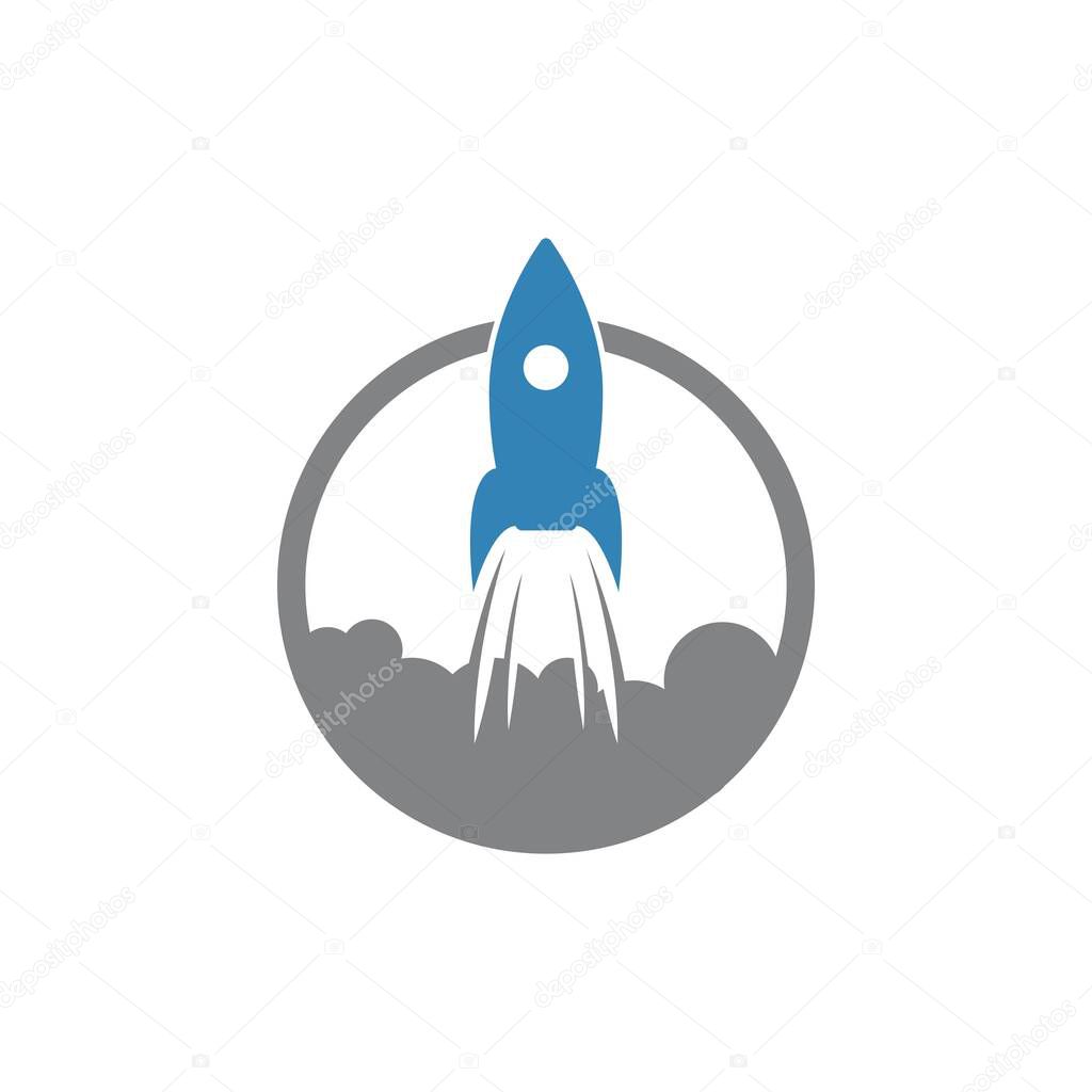 rocket logo icon vector template