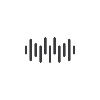 ses dalgası ilüstrasyon logo vektör şablonu