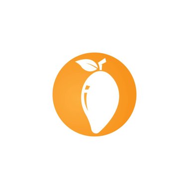 Mango düz stil. Mango vektör logosu. Mango simgesi. 