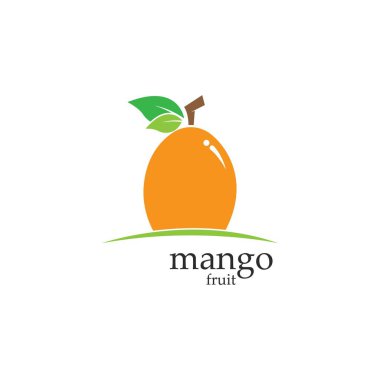 Mango düz stil. Mango vektör logosu. Mango simgesi. 