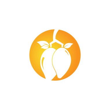 Mango düz stil. Mango vektör logosu. Mango simgesi. 