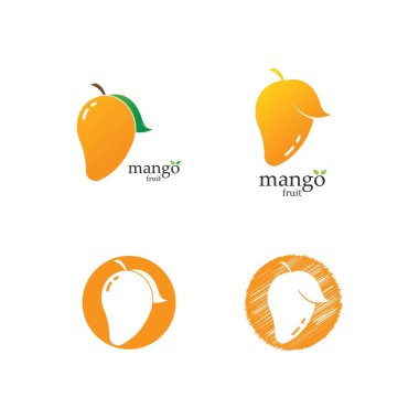 Mango düz stil. Mango vektör logosu. Mango simgesi. 