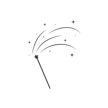 Sihirbaz çubuğu simgesi logo vektör illüstrasyonu