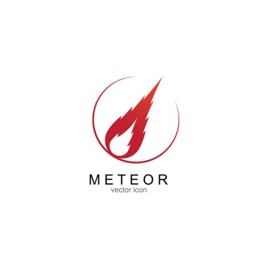 Meteor logo vektör şablonu tasarımı