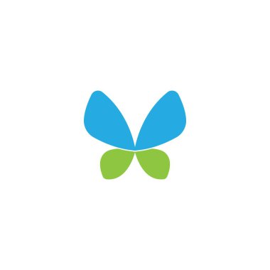 Güzellik Kelebeği Logo Şablonu Vektör simgesi tasarımı