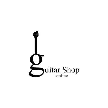 Gitar logo vektör şablonu