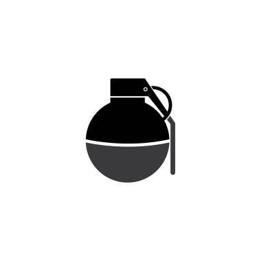 El bombaları logo tasarım vektörü. El bombası sembolü tasarım şablonu.