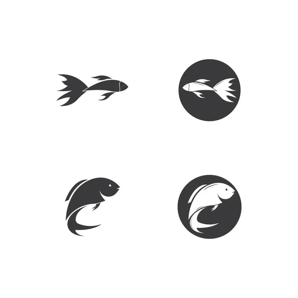 魚のロゴテンプレート 釣りクラブやオンラインの創造的なベクトルシンボル — ストックベクタ