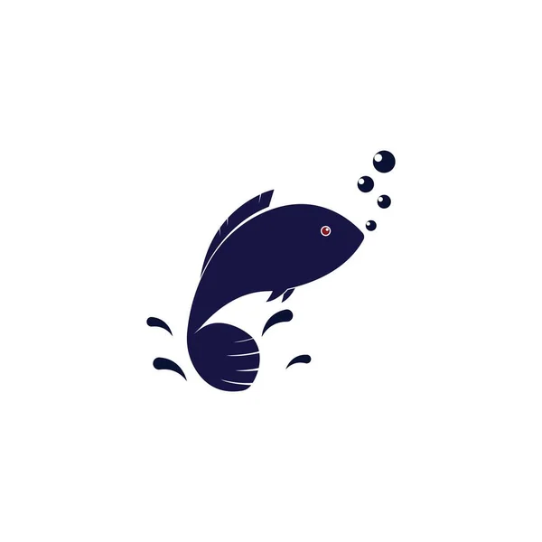 Fisch Logo Vorlage Kreative Vektor Symbol Des Angelvereins Oder Online — Stockvektor