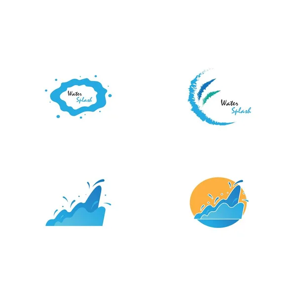 Illustratie Van Waterplons Vectorsjabloon — Stockvector