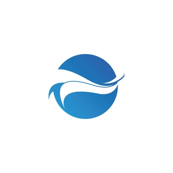 Simbolo Icona Water Wave Logo Template Vector — Vettoriale Stock