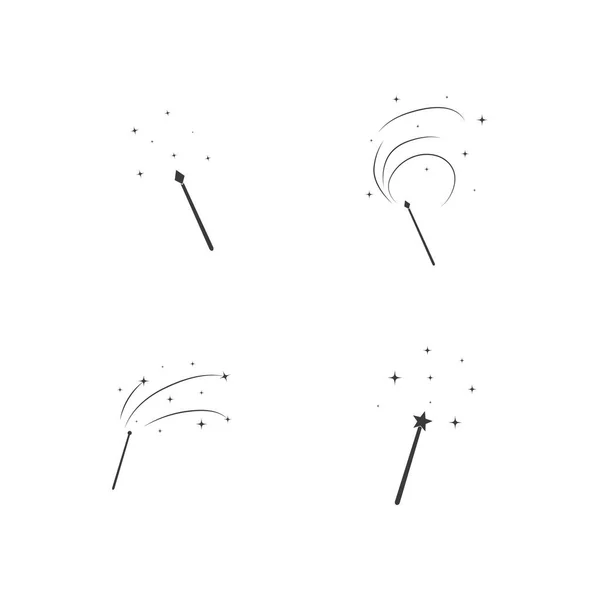 Sihirbaz Çubuğu Simgesi Logo Vektör Illüstrasyonu — Stok Vektör