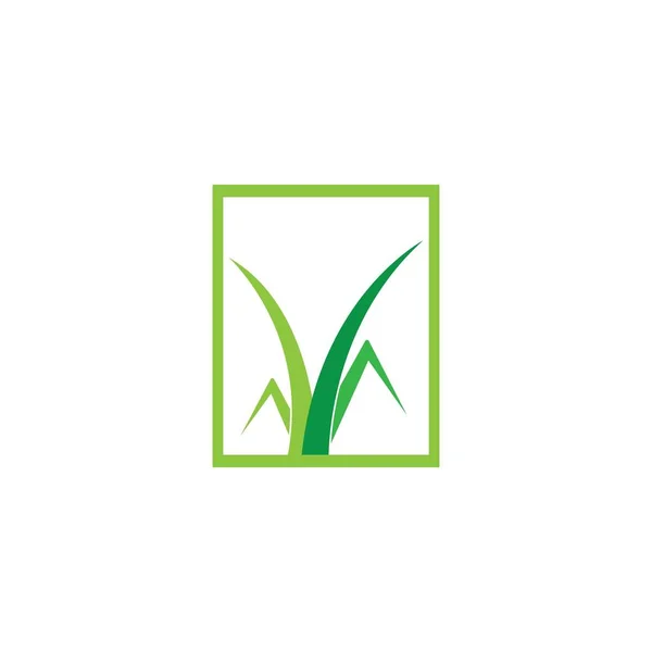 Трава Логотип Векторний Шаблон — стоковий вектор