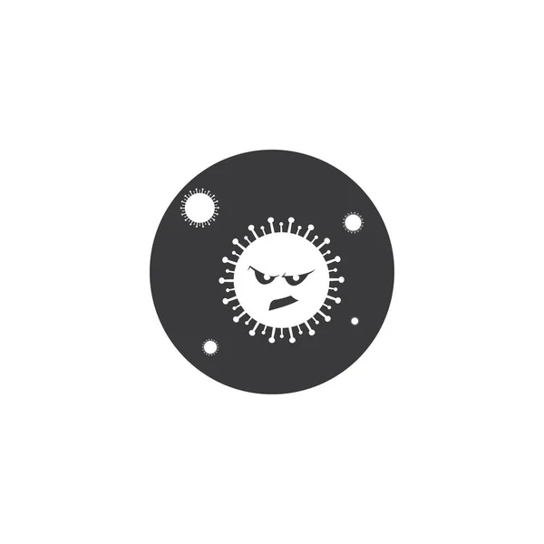Corona Virus Icon Vector Logo Vorlage Illustration Design — Stockvektor