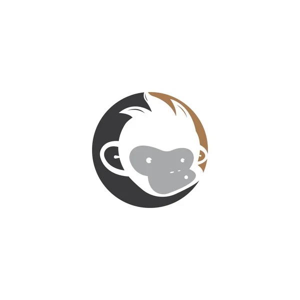 Monkey Geek Affe Vektor Logo Design — Stockvektor