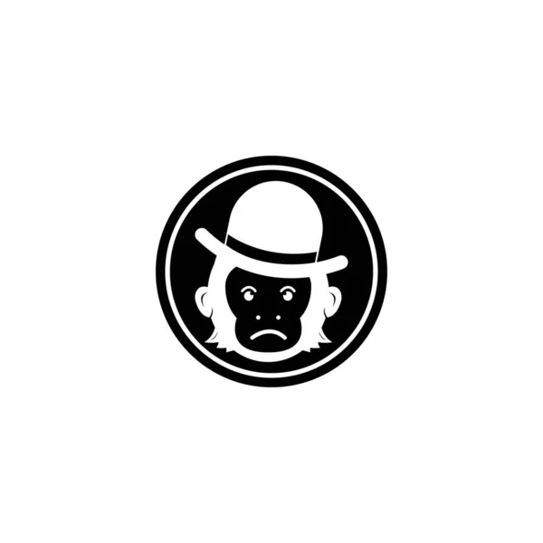 Modelo Design Logotipo Geek Com Macaco Óculos Ilustração Vetorial —  Vetores de Stock