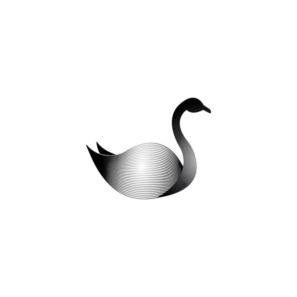 Modèle Logo Cygne Illustration Vectorielle Design — Image vectorielle