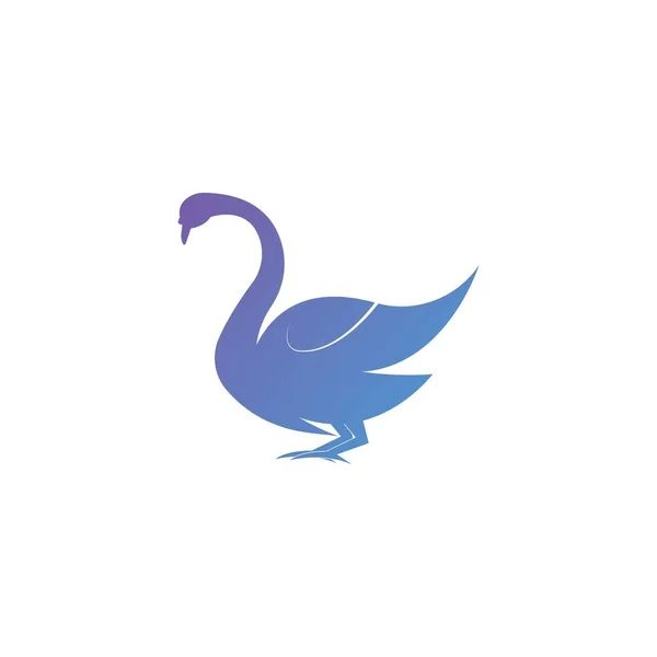 Logotipo Del Cisne Plantilla Vector Ilustración Diseño — Vector de stock